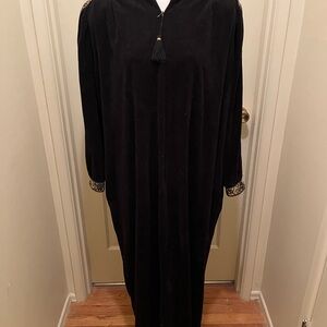 Ruth Norman Saks Fifth Ave Vintage Caftan Lounge Dress Robe Velvet Kimono Large